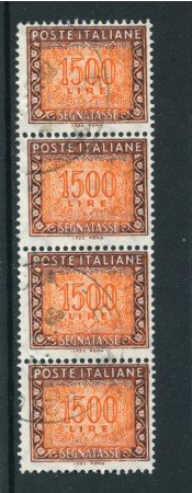 1991 - LOTTO/23187A - REPUBBLICA - 1500 Lire SEGNATASSE - STRISCIA  USATI