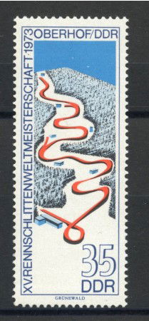 1973 - GERMANIA DDR - CAMPIONATI DI SLITTINO - NUOVO - LOTTO/36453