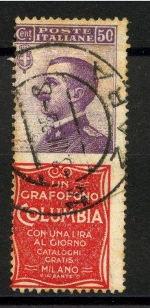 1924 - REGNO D'ITALIA - LOTTO/38042 - 50 cent. COLUMBIA - USATO
