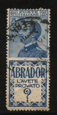 1924 - LOTTO/12836 - REGNO - 25c. ABRADOR - USATO