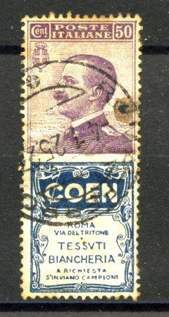 1924 - REGNO D'ITALIA - LOTTO/38043 - 50 cent. COEN - USATO