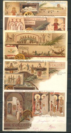 ROMA - 1900 - LOTTO/20797GA - CATACOMBE DI SAN CALLISTO  5 CARTOLINE