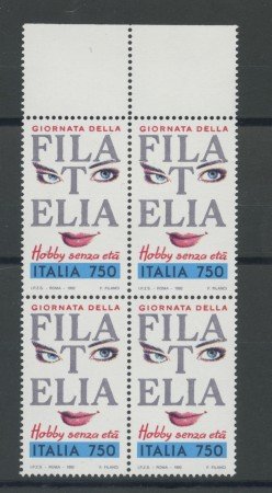 1992 - LOTTO/6998Q - REPUBBLICA - GIORNATA FILATELIA QUARTINA - NUOVI