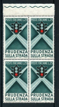 1957 - LOTTO/6317Q - REPUBBLICA - EDUCAZIONE STRADALE QUARTINA - NUOVI