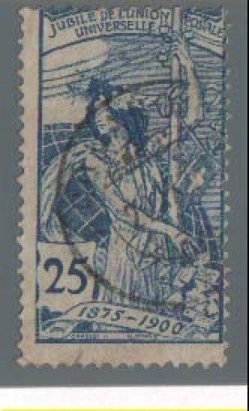1900 - LOTTO/1701 -  SVIZZERA - 25c. UPU - USATO