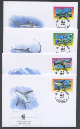 2002 - LOTTO/19384B - TOKELAU - SQUALO VOLPE 4 FDC.