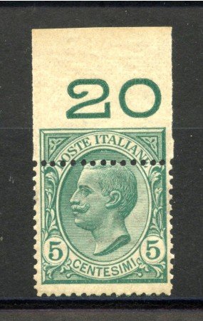 1906 - REGNO - LOTTO/39976 - 5 cent. VERDE - VARIETA - NUOVO