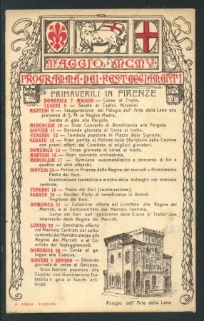 FIRENZE - 1905 - LOTTO/20354GA - FIRENZE FESTEGGIAMENTI PRIMAVERILI - NUOVA