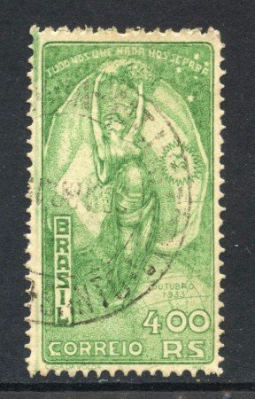 1933 - BRASILE - 400r. VISITA PRESIDENTE ARGENTINA - USATO - LOTTO/28876