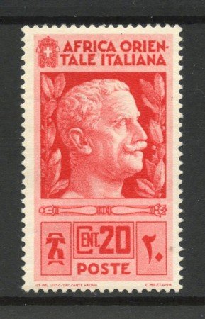 1938 - AFRICA ORIENTALE - LOTTO/24925 - 20c. PITTORICA - NUOVO