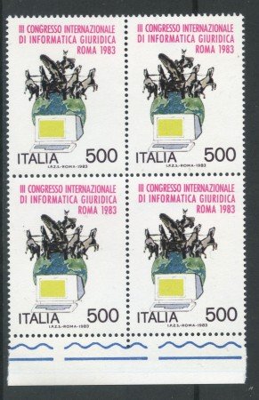 1983 - LOTTO/6791Q - REPUBBLICA - INFORMATICA GIURIDICA - QUARTINA NUOVI