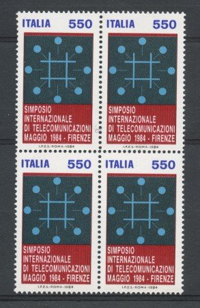 1984 - LOTTO/6813Q - REPUBBLICA - SIMPOSIO TELECOMUNICAZIONI - QUARTINA