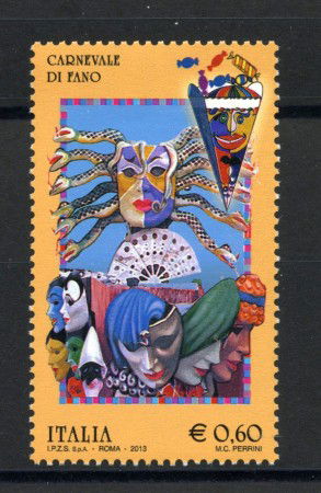 2013  - REPUBBLICA - CARNEVALE DI FANO - NUOVO - LOTTO/36800
