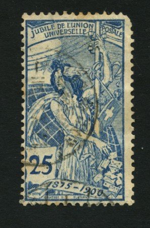 1900 - LOTTO/1701C - SVIZZERA - 25c. U.P.U.  - USATO