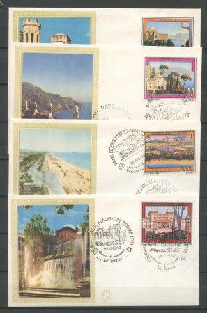 1980 - REPUBBLICA - TURISTICA - 4 FDC FILAGRANO - LOTTO/27404