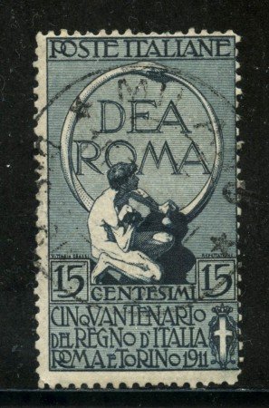 1911 - REGNO - 15+5 cent. UNITA' D'ITALIA - USATO - LOTTO/29864