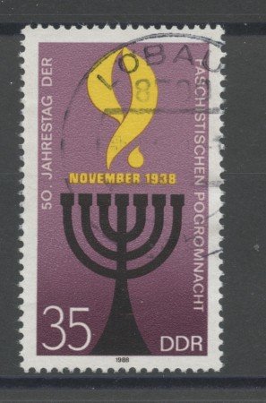 1988 - GERMANIA DDR - NOTTE DEI CRISTALLI - USATO - LOTTO/36669