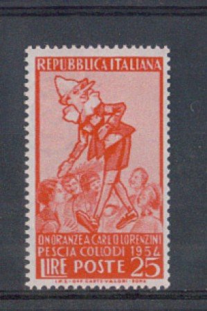 1954 - LOTTO/6244 - REPUBBLICA - 25 L. PINOCCHIO - COLLODI