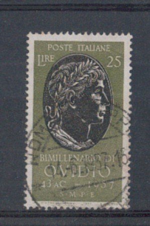 1957 - LOTTO/6311U - REPUBBLICA - 25 L. BIMILLENARIO DI OVIDIO U