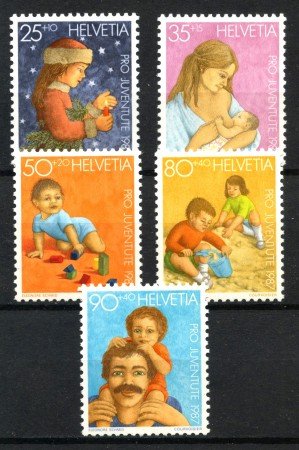 1987 - SVIZZERA - PRO JUVENTUTE 5v. - NUOVI - LOTTO/32175
