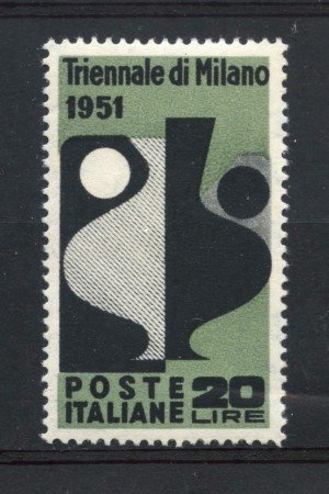 1951  REPUBBLICA - 20 LIRE TRIENNALE DI MILANO - NUOVO - LOTTO/30323