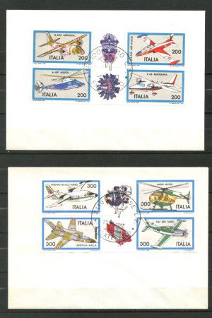 1981/82 - REPUBBLICA - LOTTO/42545 - COSTRUZIONI AERONAUTICHE  2 BUSTE FDC