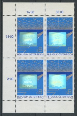 1988 - LOTTO/20002Q - AUSTRIA - ESPORTAZIONI  NUOVO QUARTINA