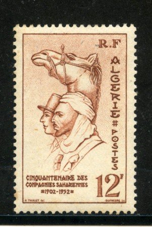 1952 - ALGERIA - 12 Fr. COMPAGNIA SAHARIANA - NUOVO - LOTTO/29955