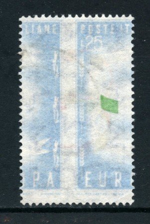 1957 - REPUBBLICA - 60 LIRE EUROPA VARIETA' DECALCO - USATO - LOTTO/24776