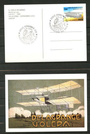 1990 - REPUBBLICA - LOTTO/42451 - CERNOBBIO (CO) CARTOLINA MOSTRA SUL VOLO