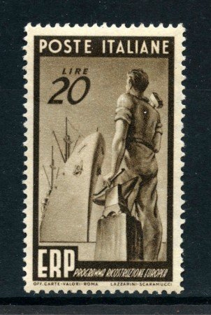 1949 - REPUBBLICA - 20 LIRE ERP PROGRAMMA RICOSTRUZIONE - NUOVO - LOTTO/30363