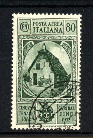 1932 - REGNO - LOTTO/47468 -  POSTA AEREA - 80 CENT. G.GARIBALDI - USATO