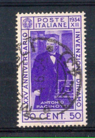 1934 - LOTTO/REG357U - REGNO - 50c. A.PACINOTTI - USATO