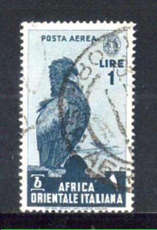 1938 - LOTTO/AOIA5U - AFRICA ORIENTALE - 1 LIRA P. AEREA - USATO