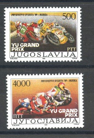 1989 - JUGOSLAVIA - LOTTO/38509 - GRAN PREMIO MOTOCICLISTICO  2v. - NUOVI