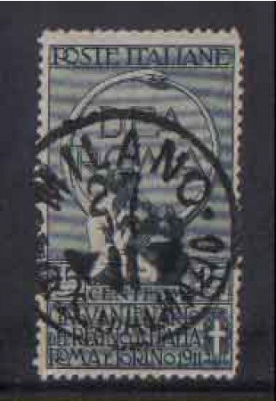 1911 - LOTTO/REG95UA - REGNO  - UNITA' D'ITALIA 15+5c. USATO