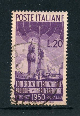 1950 - REPUBBLICA - 20 LIRE RADIODIFFUSIONE - USATO - LOTTO/25259B
