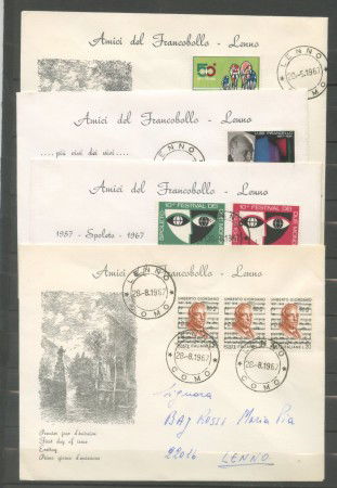 1967/1976 - REPUBBLICA - LOTTO/42574 - INSIEME DI 34 BUSTE FDC DEL CIRCOLO FILATELICO DI LENNO (CO)
