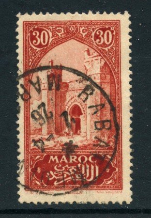 1917 - MAROCCO FRANCESE - 30c. PORTA DI CHELLA - USATO - LOTTO/28441