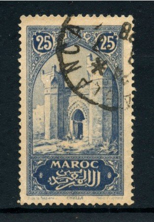 1917 - MAROCCO FRANCESE - 25c. PORTA DI CHELLA - USATO - LOTTO/28440