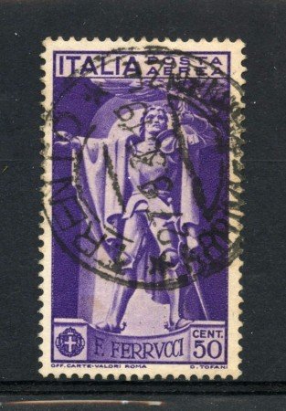 1930 - REGNO - 50c. POSTA AEREA F. FERRUCCI - USATO - LOTTO/13992