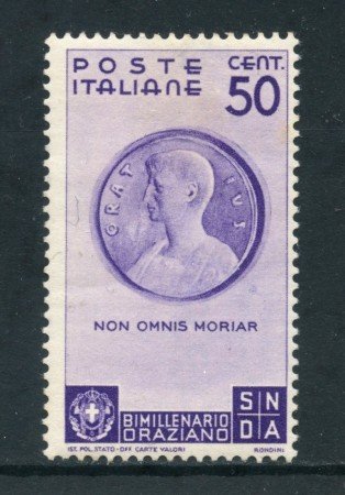 1936 - REGNO - 50c. BIMILLENARIO DI ORAZIO - LING. - LOTTO/26363