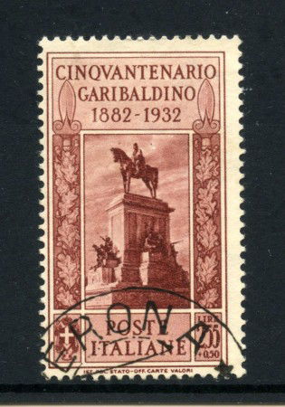 1932 - REGNO - LOTTO/43307 - 2,55+50 Cent. - CINQUANTENARIO DI GARIBALDI - USATO