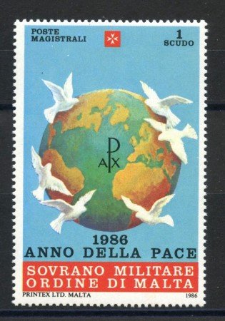 1986 - SOVRANO MILITARE DI MALTA - LOTTO/39268 - ANNO DELLA PACE - NUOVO