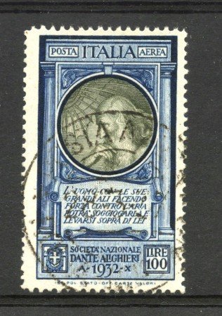 1932 - REGNO - LOTTO/40079 - 100 L. POSTA AEREA  PRO SOCIETA'  DANTE ALIGHIERI - USATO
