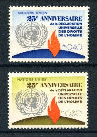 1973 - LOTTO/21437 - ONU SVIZZERA - DIRITTI DELL'UOMO  2v. - NUOVI