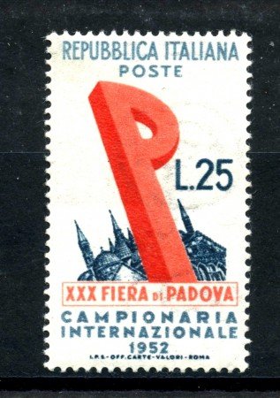 1952 - REPUBBLICA - 30° FIERA DI PADOVA - NUOVO - LOTTO/30418