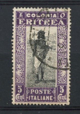 1930 - LOTTO/17727 - ERITREA - 5 cent. SOGGETTI AFRICANI - USATO