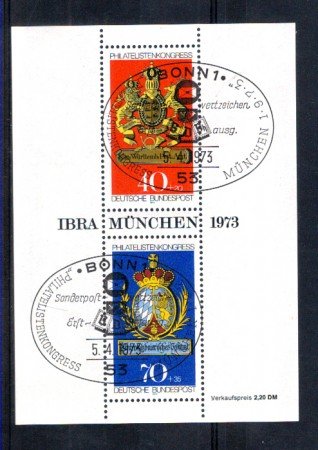 1973 - LOTTO/GFBF8UF - GERMANIA - IBRA 73 FOGLIETTO - ANNULLO FDC