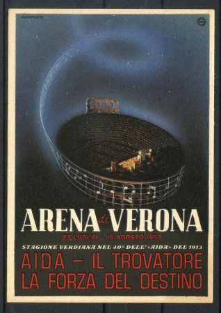 1953 - REPUBBLICA - VERONA STAGIONE VERDIANA - CARTOLINA NUOVA - LOTTO/31954